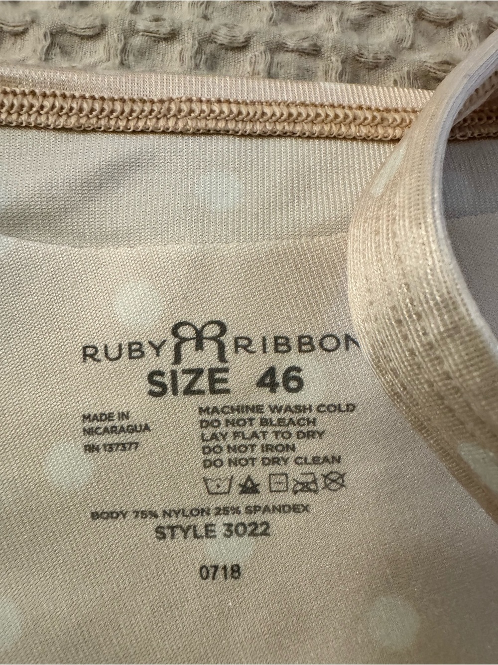 Ruby Ribbon Original Cami Womens Sz 46 Style 3022 Pink Polka Dot EUC - Picture 3 of 4